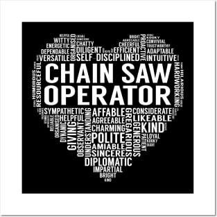 Chain Saw Operator Heart Posters and Art